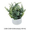 Unique Bargains Artificial Plants Eucalyptus Plant in White Pot Plastic Green 1 Pc - 3 of 4