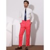 Lars Amadeus Men's Flat Front Unique Plaid Printed Business Dress Pants - 4 of 4