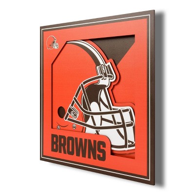 NFL Cleveland Browns 3D Logo Series Wall Art - 12"x12"