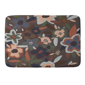 In Bloom Memory Foam Bath Rug - Deny Designs: Abstract Microfiber, Machine Washable, Non-Slip Backing - 1 of 3