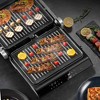 Costway Electric Panini Press Grill 1200W Sandwich Maker with Independent Temperature Control & Removable Drip Tray - 2 of 4