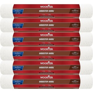 Wooster Genuine 18" Wooster Wool 1/2" Nap Roller Cover 6-Pack, RR632-18-6PK - 1 of 1