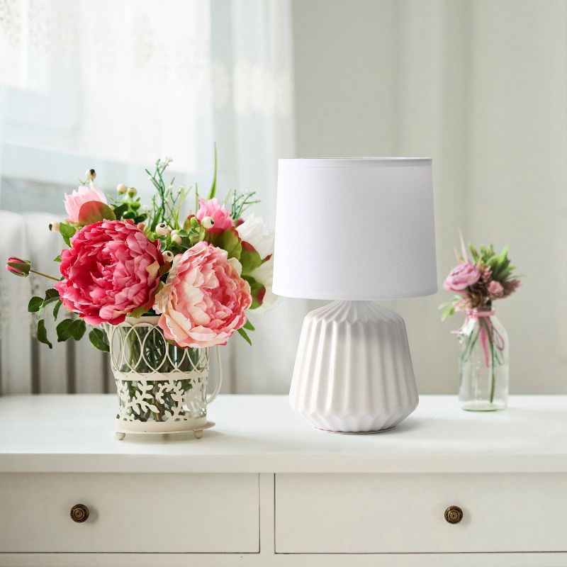 Petite Pleated Base Table Lamp Off-White - Simple Designs, 4 of 10
