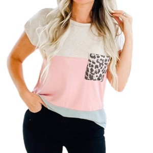 Women's Colorblock Leopard Tee - HEIMISH USA - 1 of 3