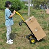 Acekool Convertible Hand Truck Dolly, 2-Wheel Upright or 4-Wheel Cart, 330 lbs Capacity, Swivel Wheels, Heavy Duty for Moving, Warehouse, Yellow - 4 of 4