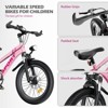 Gulches 24 Inch Kids Mountain Bike for Boys & Girls Ages 7-12£¬ 7-Speed Gears, Dual Disc Brakes，Pink - 2 of 4