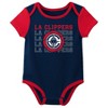 NBA Los Angeles Clippers Infant 3pk Bodysuit Set - 4 of 4