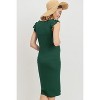 Hello Miz Women's Casual Ribbed Scoop Neck Cap Sleeve Maternity Dress - 2 of 2