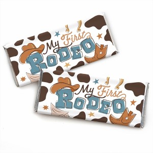 My First Rodeo - Candy Bar Wrapper Little Cowboy 1st Birthday Party Favors - Set of 24 - 1 of 4