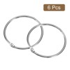 Unique Bargains Carbon Steel Loose Leaf Binder Snap Shower Curtain Rings 6 Pcs - 3 of 4
