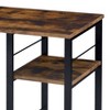 Vynxaria Weathered Oak Black 2-Shelf Writing Desk Rectangular Design for Rustic Modern Workspaces - 2 of 4
