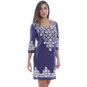 Just Love Womens 3/4 Sleeve Swimsuit Cover Up Casual Tunic Resort Wear - 1 of 3