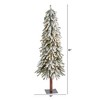 5ft Nearly Natural Pre-Lit Flocked Grand Alpine Artificial Christmas Tree Clear Lights - 2 of 4