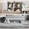 Stylish Wooden Toy Shelf, Toy Storage and Organization Shelf, Double-Layer Children's Bookshelf, Ideal for Game Rooms and Corridors, Gray - 4 of 4