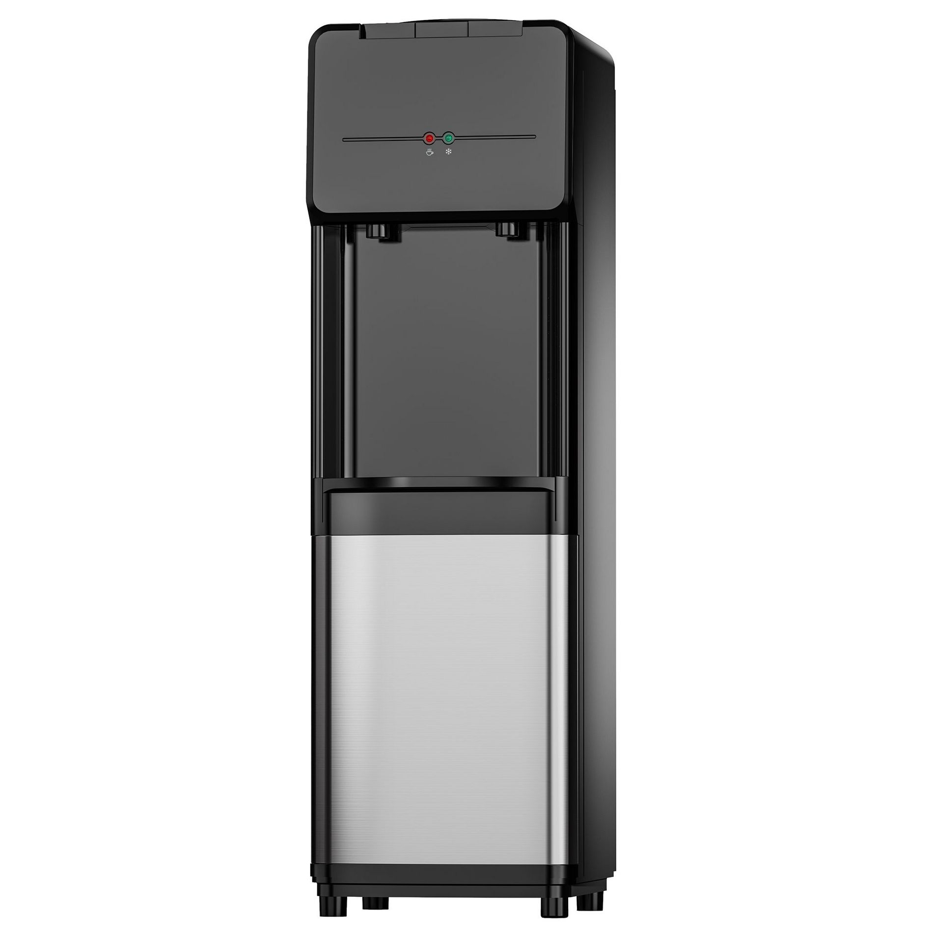 Simzlife Freestanding Water Dispenser, Hot & Cold Water, Top Loading, Child Safety Lock, for 3-5 Gallon Bottle, Removable Water Tray,  for Office/Home