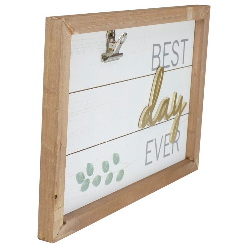 Northlight Framed "Best Day Ever" with Photo Clip Wall Art 11.75", 3 of 5
