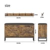 Shoe Storage Bench with Flip Drawers & Coat Rack, Shoe Cabinet - 2 of 4