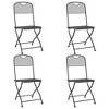 vidaXL Folding Garden Chair Set of 4 Anthracite - 2 of 4