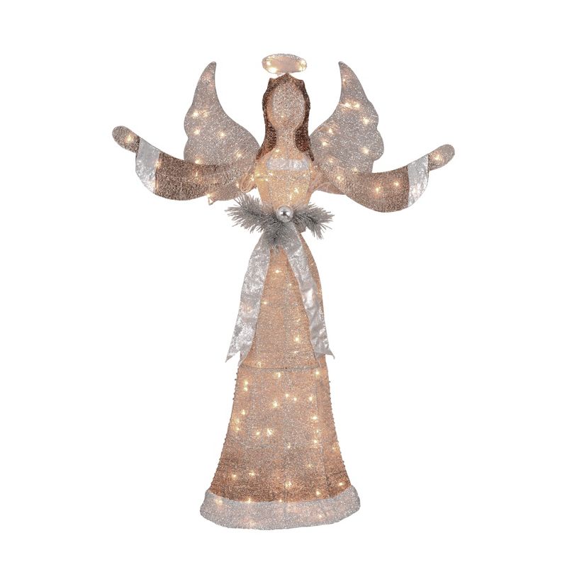 Northlight 4.5' Lighted and Glittered Angel Outdoor Christmas Yard Art, 3 of 4
