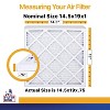 Filter King 14.5x19x1 Air Filter | 4-PACK | MERV 13 HVAC Pleated A/C Furnace Filters | MADE IN USA | Actual Size: 14.5 x 19 x .75" - 2 of 4