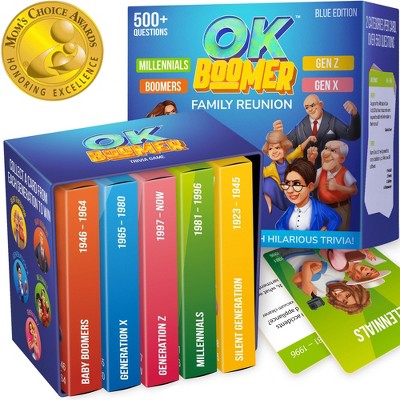 QUOKKA Millennials vs Boomers OK Boomer Board Game - Generation Trivia Card Game