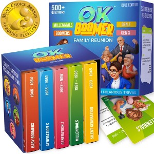 QUOKKA Millennials vs Boomers OK Boomer Board Game - Generation Trivia Card Game - 1 of 4
