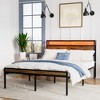 Full/Queen Size Bed Frame with Headboard, Metal Platform Bed Frame with Storage Shelf, Metal Slats Support, No Box Spring Needed, Noise Free - 4 of 4