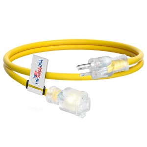 LifeSupplyUSA 10 Gauge Power Extension Cord Outdoor & Indoor Waterproof Cable SJTW 10/3 - 1 of 4