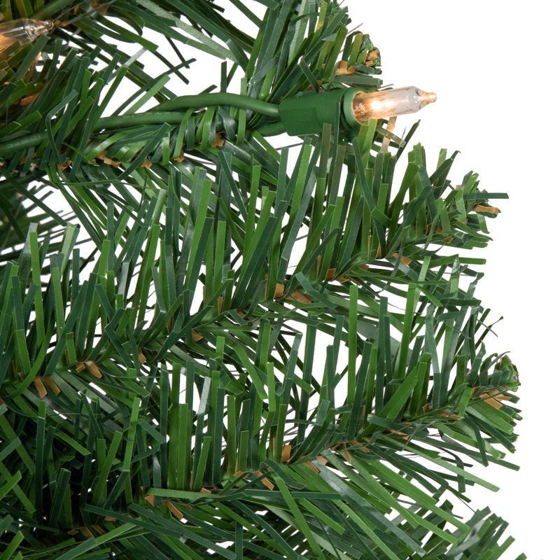 Northlight 6' x 20" Pre-Lit Traditional Green Pine Pencil Artificial Christmas Tree - Clear Lights, 3 of 7