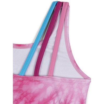 Monster Jam Sparkle Smash Little Girls UPF 50+ One Piece Bathing Suit Tie Dye Pink 6 — фото 3