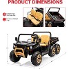Coucheta 24V 2-Seater Ride On Dump Truck with Parent Remote Control, 4WD Electric Toy Car with Dump Bed, Bluetooth Music - 3 of 4