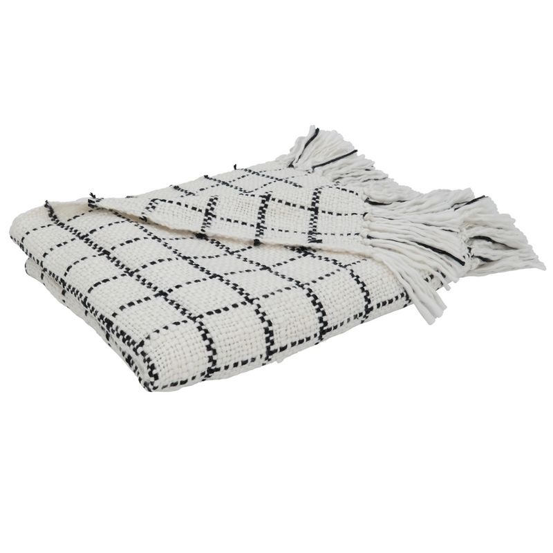 Saro Lifestyle Checkered Throw, 50x60 inches, Multicolored, 4 of 6