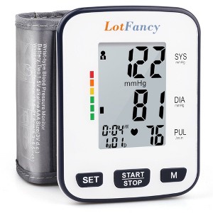 LotFancy Wrist Blood Pressure Monitor, Automatic Digital BP Machine with Case for Home Travel Use - 1 of 4