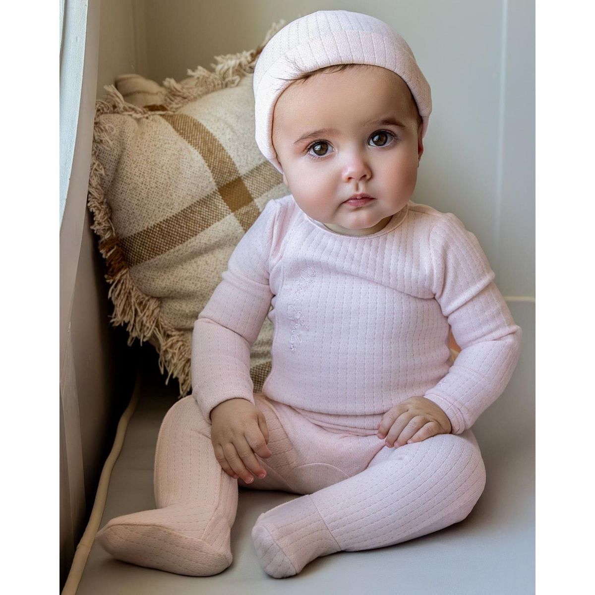 MiniMoi 3 Piece Baby "Mon Etoile" Cotton Rich Pointelle Footie Set - thumbnail 6