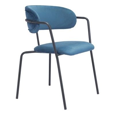 Set of 2 Elmira Dining Chairs Blue/Black - ZM Home