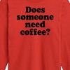 Boys' - Instant Message - Does Someone Need Coffee Long Sleeve Graphic T-Shirt - 2 of 4