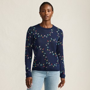 Lands' End Women's Fine Gauge Cotton Crewneck Sweater - 1 of 4