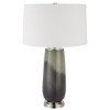 Uttermost Campa Table Lamp – 28"H Gray-Blue Ombre Glass with Crystal Accents and White Hardback Shade - 4 of 4