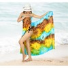 LA LEELA Women's Sarong Bikini Skirt Swimwear Cover up Bathing suit Swimsuit Summer Wraps Beach Wrap for Women One Size Multicolored, Tie Dye Design - 2 of 4