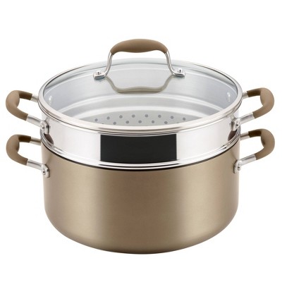 Anolon Advanced Home 10qt Covered Stockpot Onyx : Target