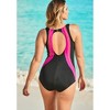 Swim 365 Women's Plus Size Colorblock One-Piece Swimsuit With Shelf Bra - 3 of 4
