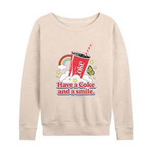 Women's - Coca-Cola - Have A Coke And A Smile Lightweight French Terry Slouchy - 1 of 4