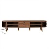 Sapphtopaz Fluted TV Stand for TVs Up to 85" Storage Cabinet with Faux Marble Tabletop Entryway Table with 4 Drawers TV Console for Living Room - 3 of 4