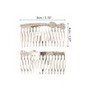 Unique Bargains Women's Rhinestone Bow Tie Hair Comb Insertion Tool Gold Tone 1 Pc - 2 of 3