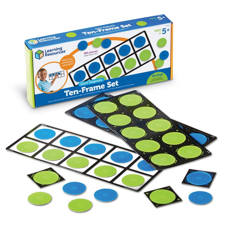Learning Resources Giant Magnetic Ten-Frame Set, Set of 4, 1 of 6