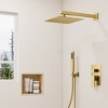 YAWWALK Single-Handle Rain 2-Spray Square 10 in Shower Faucet(Valve Included) - 3 of 4