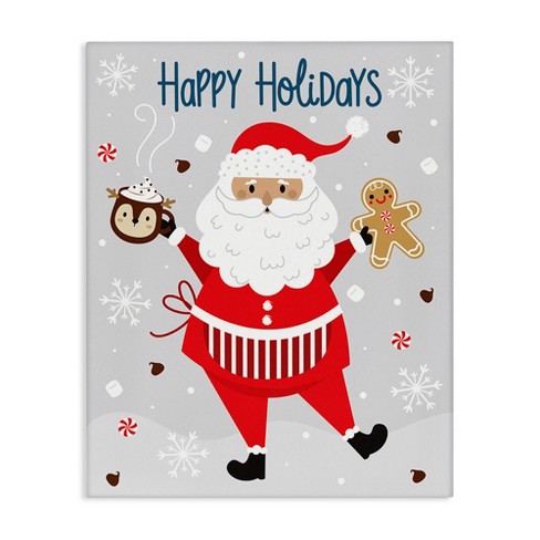 Stupell Industries Santa with Cocoa & Cookie, 16'' x 20'' - image 1 of 4