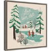 16" x 16" Winter Bliss V Ice Skating by Janelle Penner Framed Canvas Wall Art - Amanti Art: Modern Lithograph, Seasonal Decor - 2 of 4