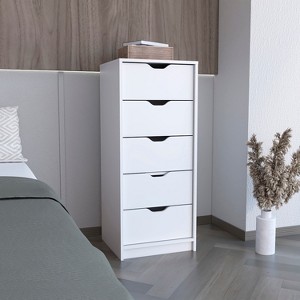 CAVINAS 5-Drawer Dresser with Smooth Metal Glides,Modern Tall Chest of Drawers,Freestanding Storage Cabinets for Living Room,Entryway - 1 of 4