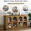 CAVINAS Farmhouse Sideboard Cabinet with 4 Glass Doors & Adjustable Shelves,Wooden Buffet Cabinet with Storage for Kitchen,Dining Room - 2 of 4